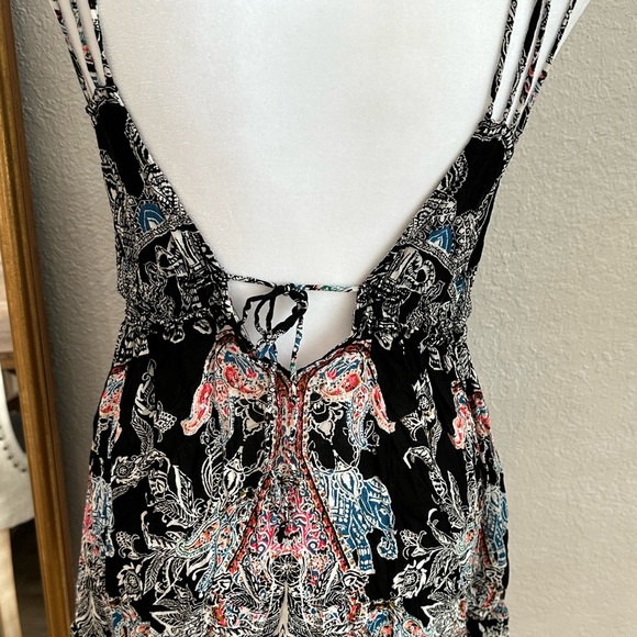 Intimately Free People me to you mini slip dress in black combo size small - Picture 12 of 15